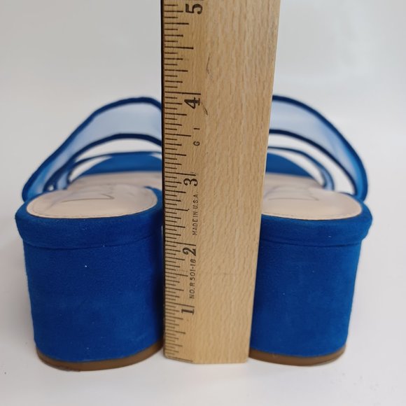 Lulu's Blue Mesh Low Heel Slip On Shoe Size 7.5M - Picture 11 of 14